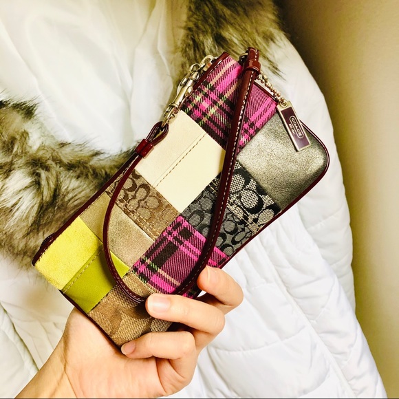Coach Handbags - COACH⚡️Authentic Patchwork Wristlet/Clutch/Purse